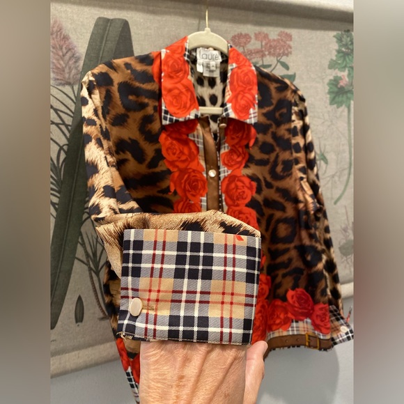 vintage laurel by escada silk blouse size 38 European US Small - Picture 6 of 12